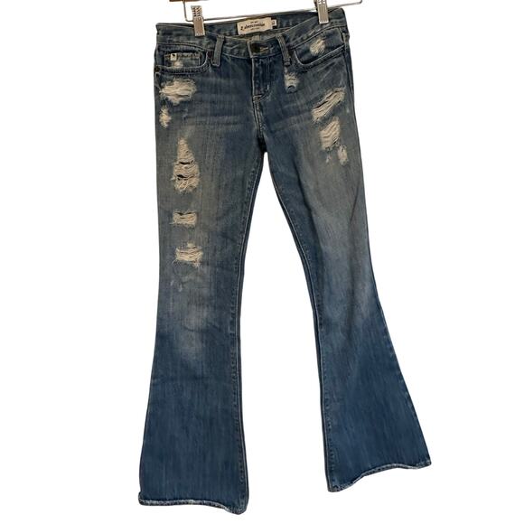 Abercrombie Distressed Flare Jeans sz 12 slim Abercrombie Mackenzie Jeans - Picture 1 of 8